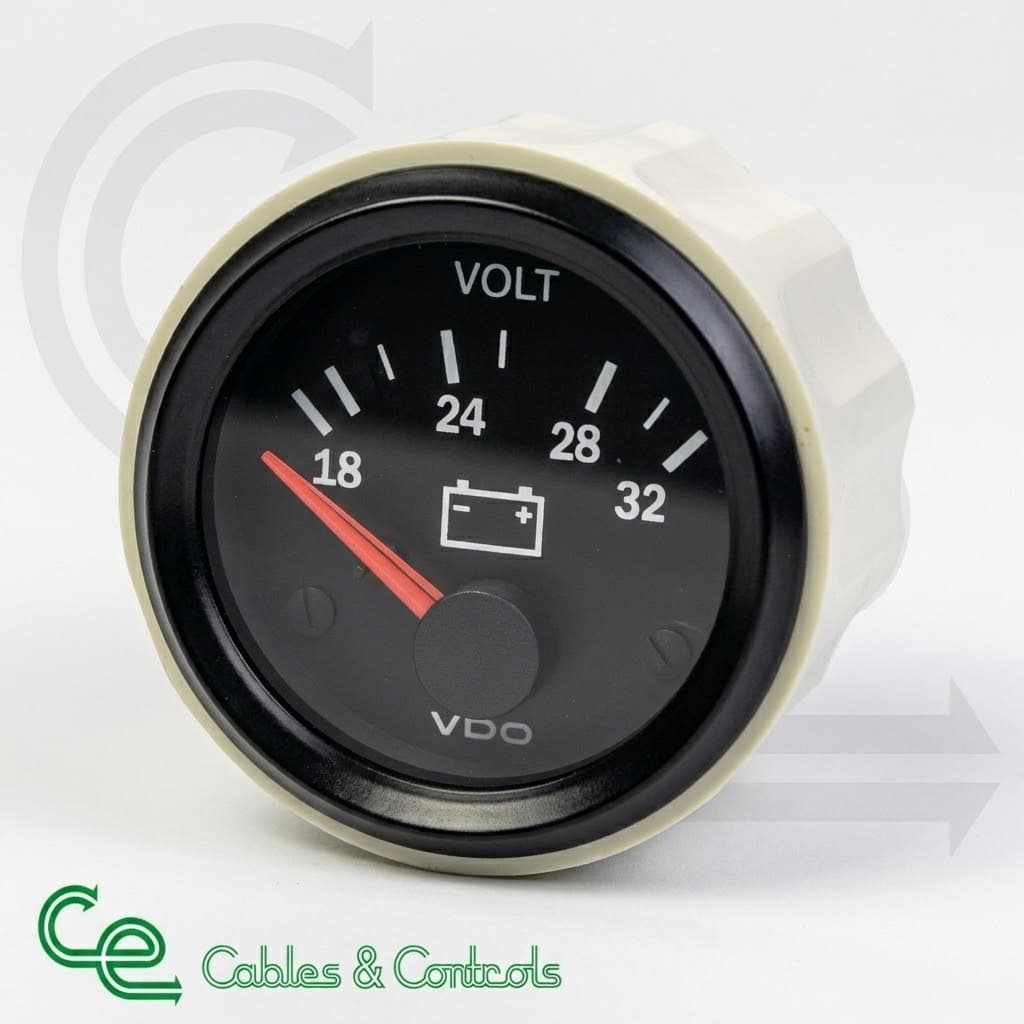 VDO Cockpit Vision 24V Voltmeter 18–32V – 332020001